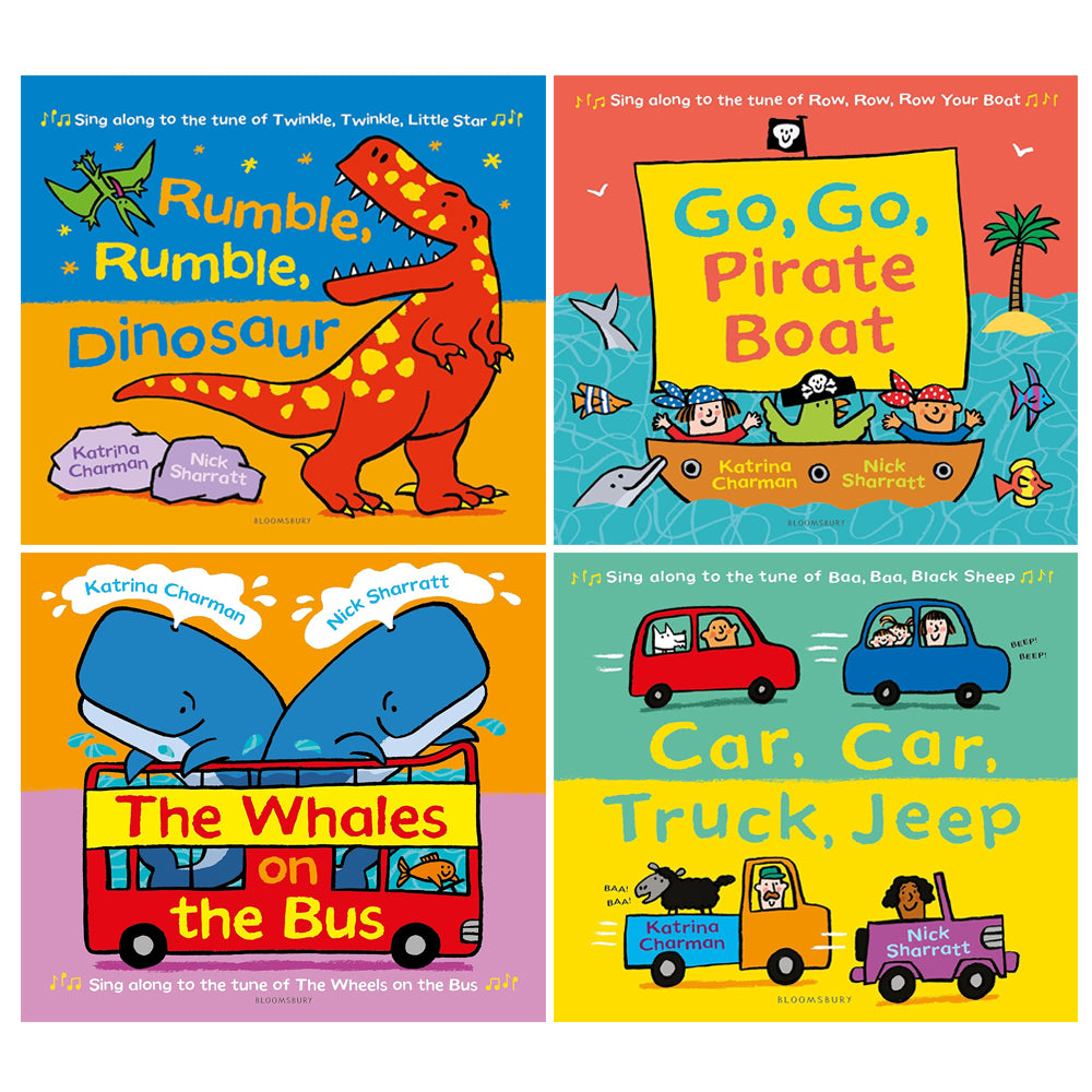 New Nursery Rhymes 4 book set by Katrina Charman and Nick Sharratt – Lowplex