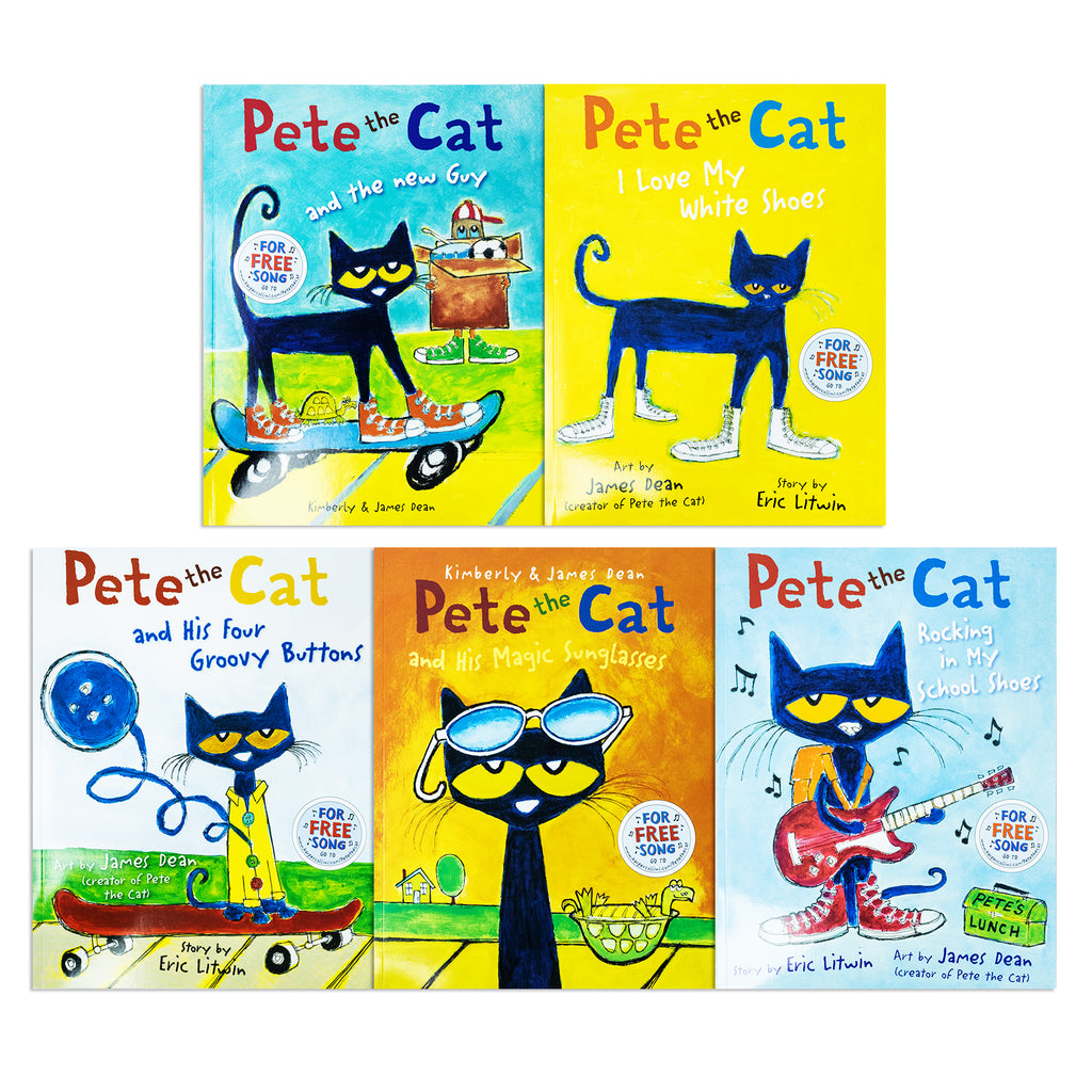 The Pete The Cat Series 3 Books Collection Set by Eric Litwin (Pete The Cat I Love My White Shoes)