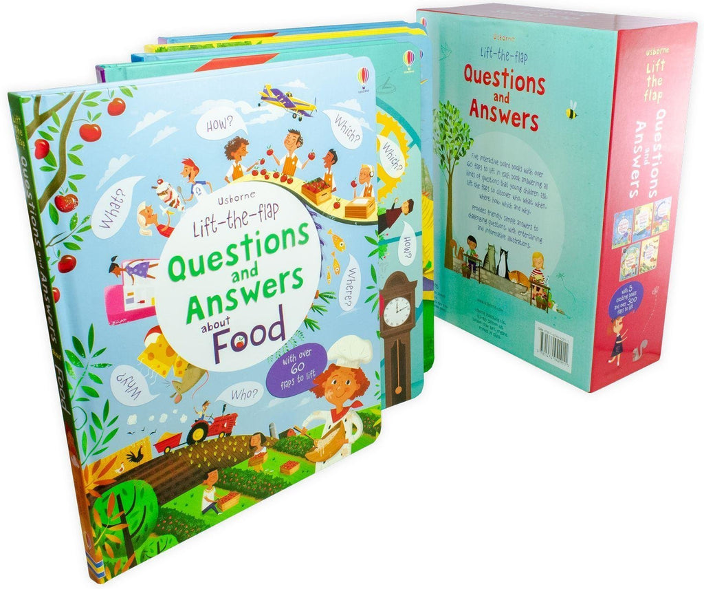 Usborne Lift the flap Questions and Answers 5 Books Box Set 