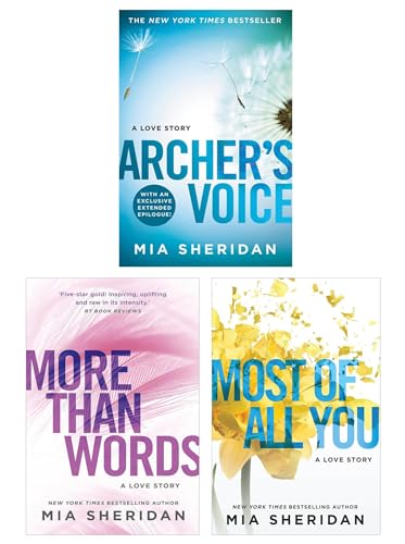 Where Love Meets Destiny Series 3 Books Collection Set ( Archer's Voice, Most of All You & More Than Words) by Mia Sheridan