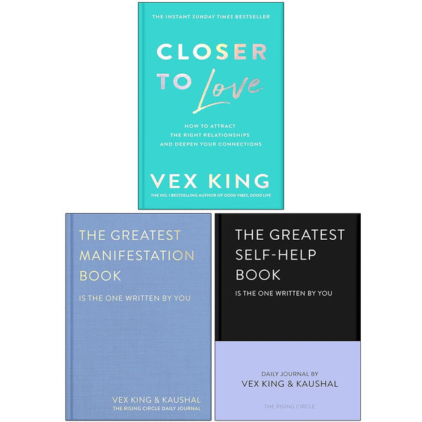 Vex King Collection 3 Books Set (Closer to Love, The Greatest Self-help Book and The Greatest Manifestation Book (Is The One Written By You)