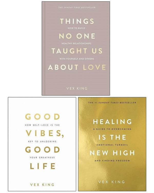 Vex King 3 Book Collection Set- Non Fiction- Paperback [Things No One Taught Us About Love, Good Vibes, Healing Is the New High