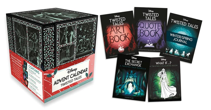 Disney Twisted Tales Advent Calendar Box Set: Hardback Fantasy Books for Kids - Holiday Gift with Magic, Adventure, Fun & Surprises for Children