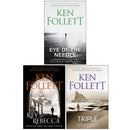 Ken Follett Collection 3 Books Set (Eye of the Needle, The Key to Rebecca, Triple)