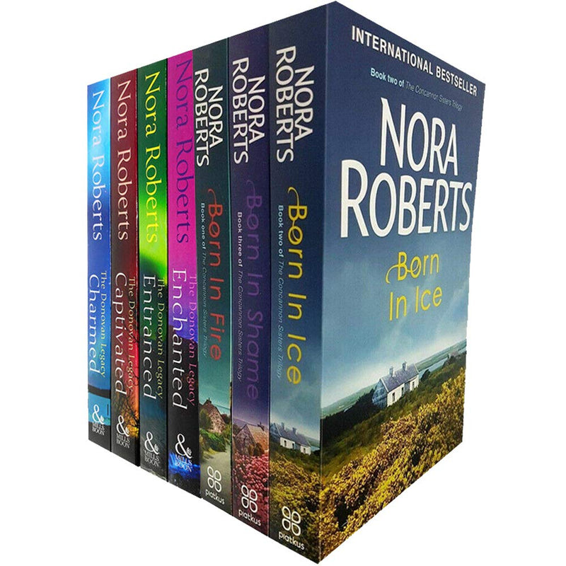 Concannon Sisters and Donovan Legacy Series By Nora Roberts Collection 7 Books Set (Born In Ice, Born In Shame, Born in Fire, Entranced, Enchanted, Captivated, Charmed)