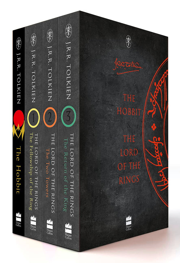 The Hobbit & The Lord of the Rings Books Box Set by J.R.R. Tolkien—an epic fantasy collection of classic tales, magic, and adventure in Middle-Earth!