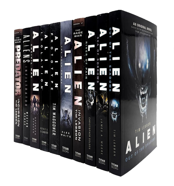 Alien Series 10 Books Collection Set (Out of The Shadows, Sea of Sorrows, River of Pain, Incursion, Invasion, The Cold Forge, Prototype, Isolation, Uncivil War, Infiltrator)