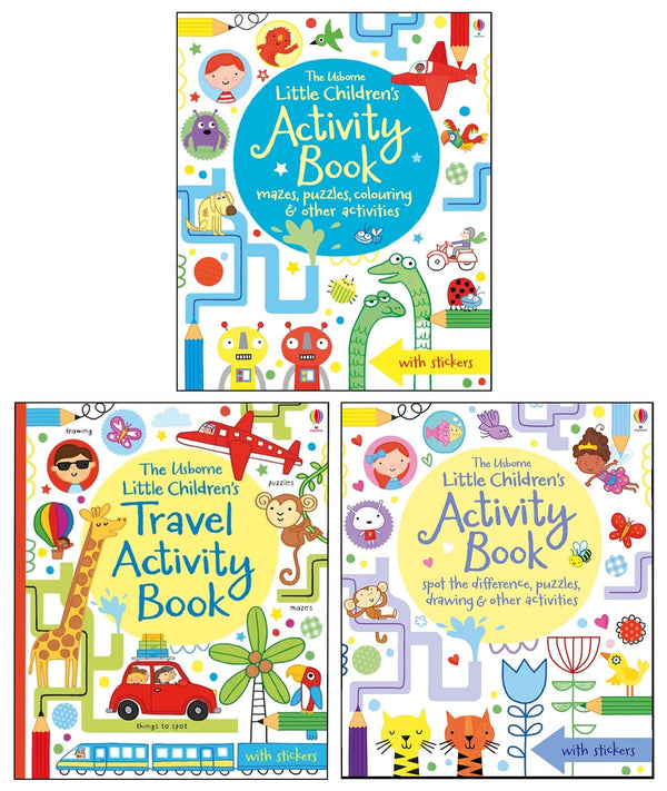 The Usborne Little Children's Activity Book 3 Books Collection Set James Maclaine and Lucy Bowman