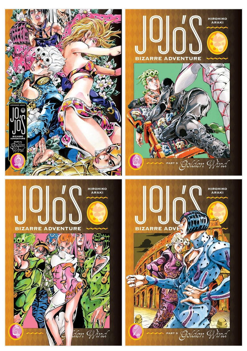 JoJo's Bizarre Adventure Part 5 - Golden Wind Series 4 Books Collection Set (Vol 6-9) by Hirohiko Araki