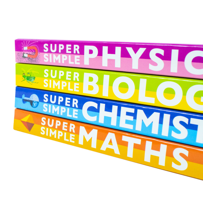 DK Super Simple Study Guide 4 Books Collection Set (Super Simple Maths, Chemistry, Physics & Biology)