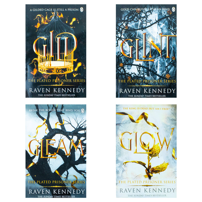 The Plated Prisoner Series Collection 4 Books Set By Raven Kennedy (Gild, Glint, Gleam,Glow)