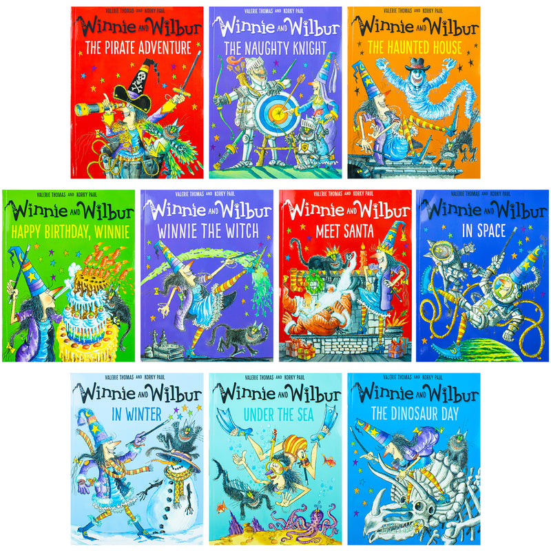 Winnie the witch and wilbur 10 Book Set Collection - Children illustrated Series 2 In Space