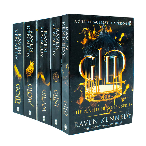 The Plated Prisoner Series 5 Books Collection Set by Raven Kennedy (Gild, Glint, Gleam, Glow, Gold)