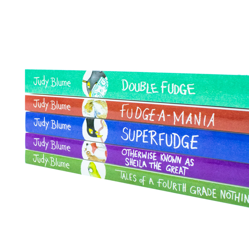 Judy Blume Fudge Series Collection 5 Books Set (Double Fudge, Tales of a Fourth Grade Nothing, Superfudge, Fudge-a-Mania, Otherwise Known as Sheila the Great)