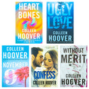 Colleen Hoover 5 Book Set ( Ugly Love, November 9, Confess, Without Merit, Heart Bones )