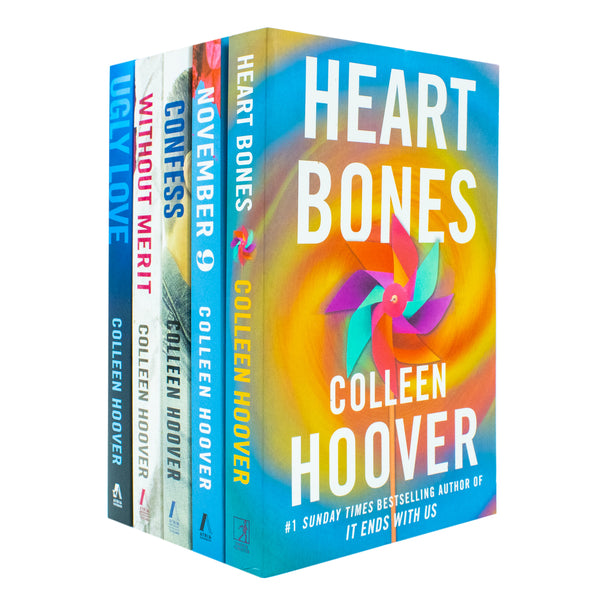 Colleen Hoover 5 Book Set ( Ugly Love, November 9, Confess, Without Merit, Heart Bones )