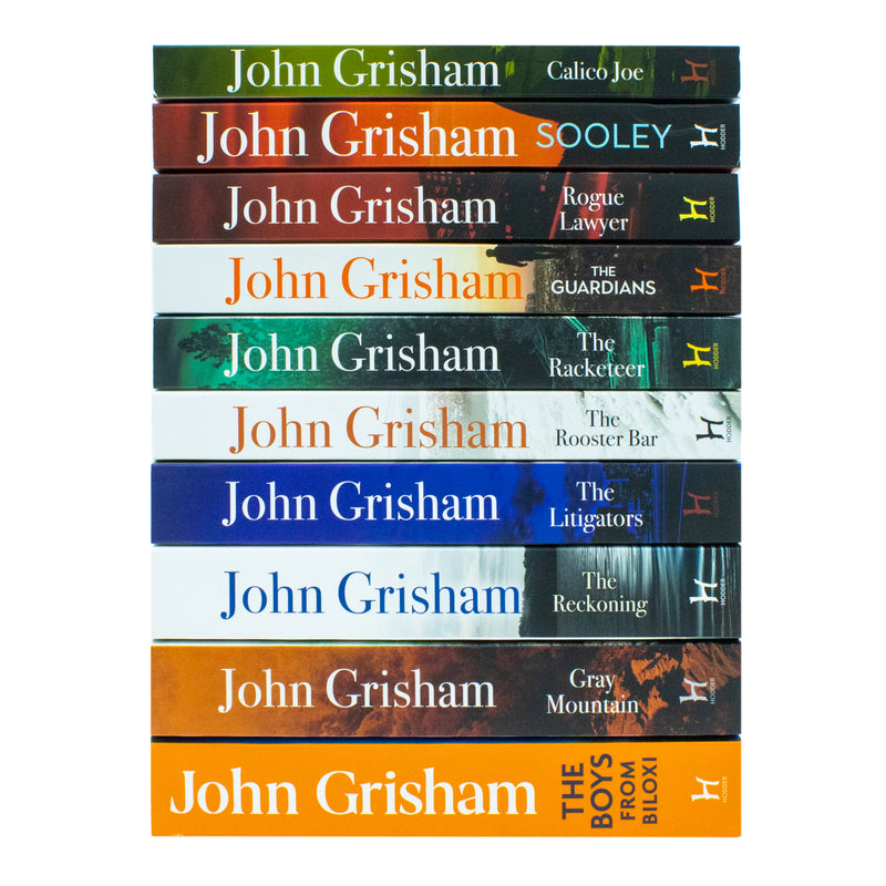 John Grisham 10 Books Collection Set (The Boys From Biloxi, The Reckoning, The Litigators + MORE)