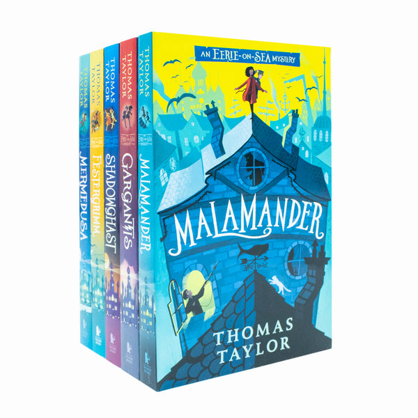 An Eerie On Sea Mystery Series 5 Books Collection Set (Malamander, Gargantis, Shadowghast, Festergrimm and Mermedusa) by Thomas Taylor