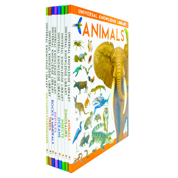 Universal Knowledge Library Animals and Nature 8 Volumes Book Collection Set