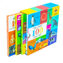 My First 100 Words Box Set 4 Board Books Collection Set(Words, Animals, Colours, Shapes and Numbers, Letters and Phonics)