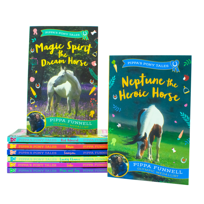 Pippa's Pony Tales 8 Books Collection Set by Pippa Funnell (Magic Spirit, Red Admiral, Rosie, Samson, Lucky Chance, Solo, Pride and Joy, Neptune