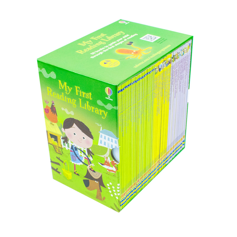 Usborne My First Reading Library 50 Books Set Collection - Read At Home (Green)