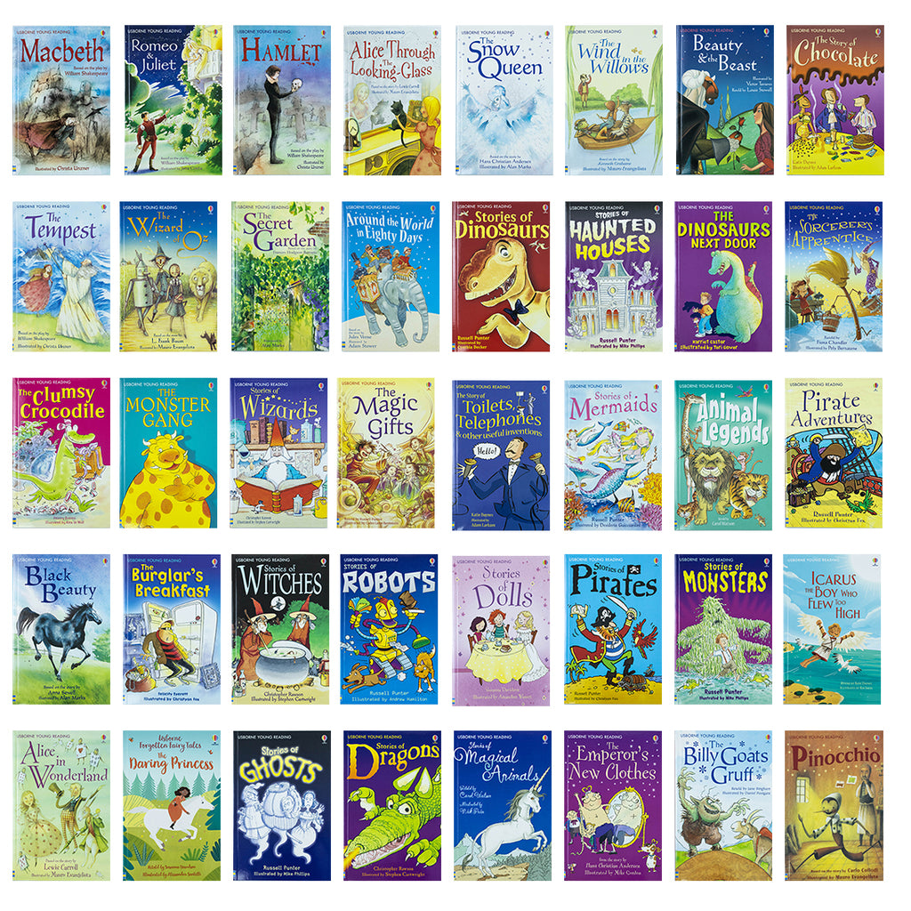 Usborne Reading Library Young Readers Collection 40 Books Box Set (Yel ...