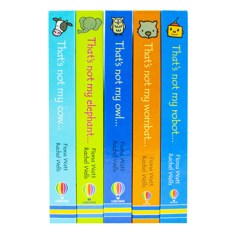 Usborne Touchy-feely books That's not My Collection Series 1, 5 Books Set By Fiona Watt ( Robot, Elephant, Owl, Cow, Wombat)