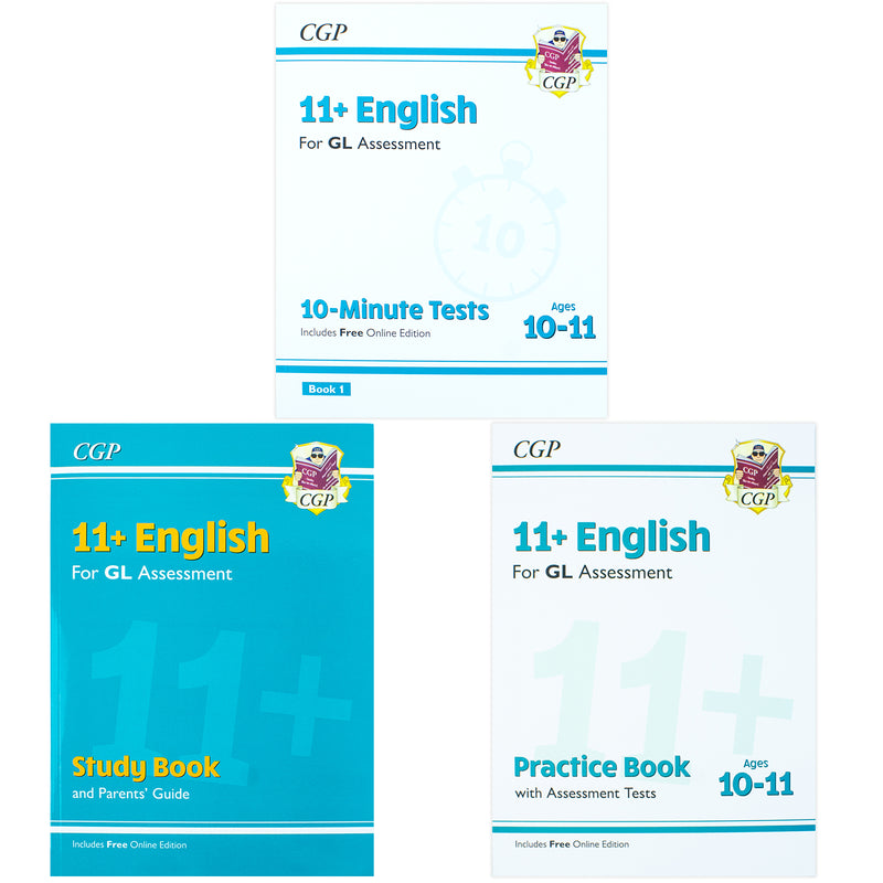 CGP's unbeatable Revision Guides for 11+ English 3 Book Set Collection