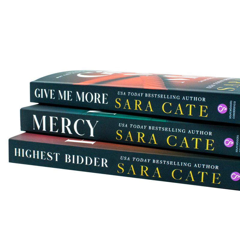 Salacious Players Club Series 3 Books Collection Set By Sara Cate (Give Me More, Mercy & Highest Bidder)