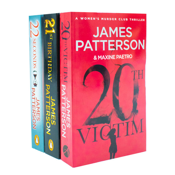 Women's Murder Club Series by James Patterson 3 Books Collection Set (20th Victim, 21st Birthday, 22 Seconds)