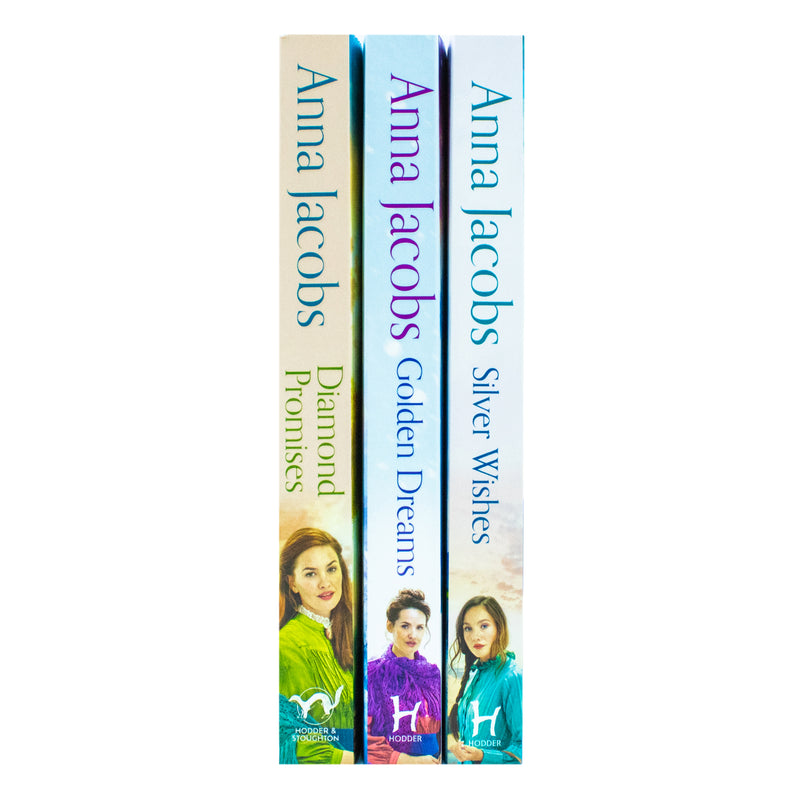 Anna Jacobs Jubilee Lake Series 3 Books Collection Set (Silver Wishes , Golden Dreams , Diamond Promises)