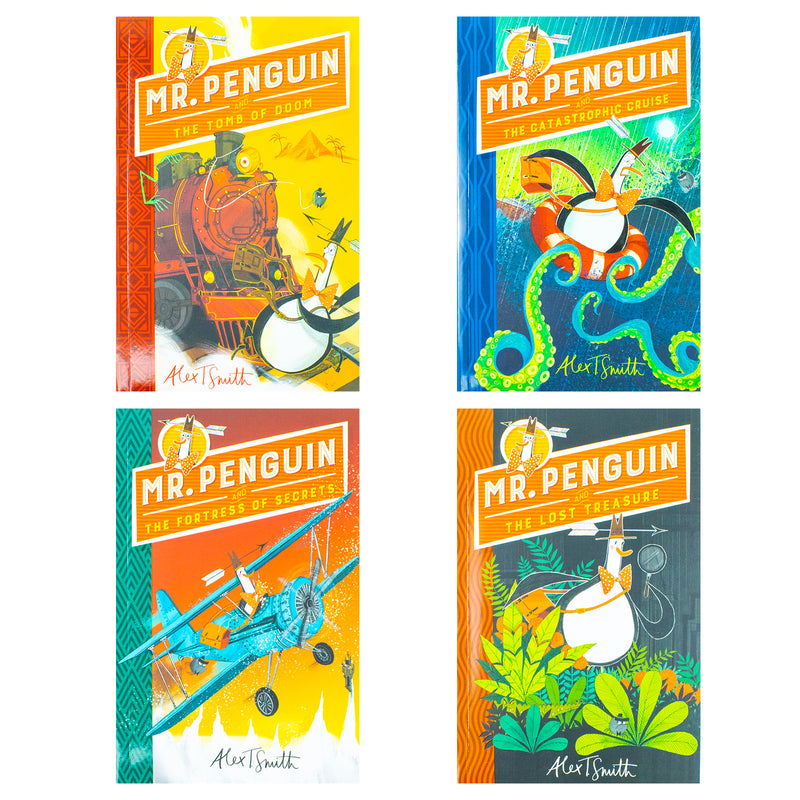 Mr Penguin Series 4 Books Collection Set By Alex T. Smith (Mr Penguin and the Lost Treasure, Fortress of Secrets, Catastrophic Cruise, Mr Penguin and the Tomb of Doom)