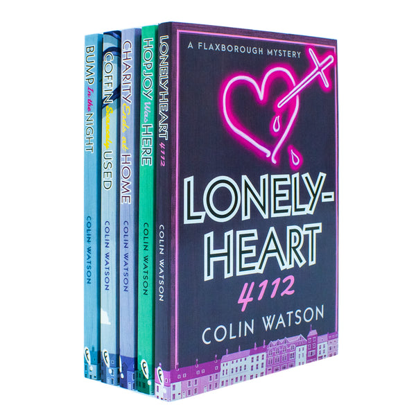 Flaxborough Mysteries Collection 5 Books Set By Colin Watson (Lonelyheart 4122, Hopjoy Was Here, Charity Ends at Home, Bump in the Night & Coffin Scarcely Used)