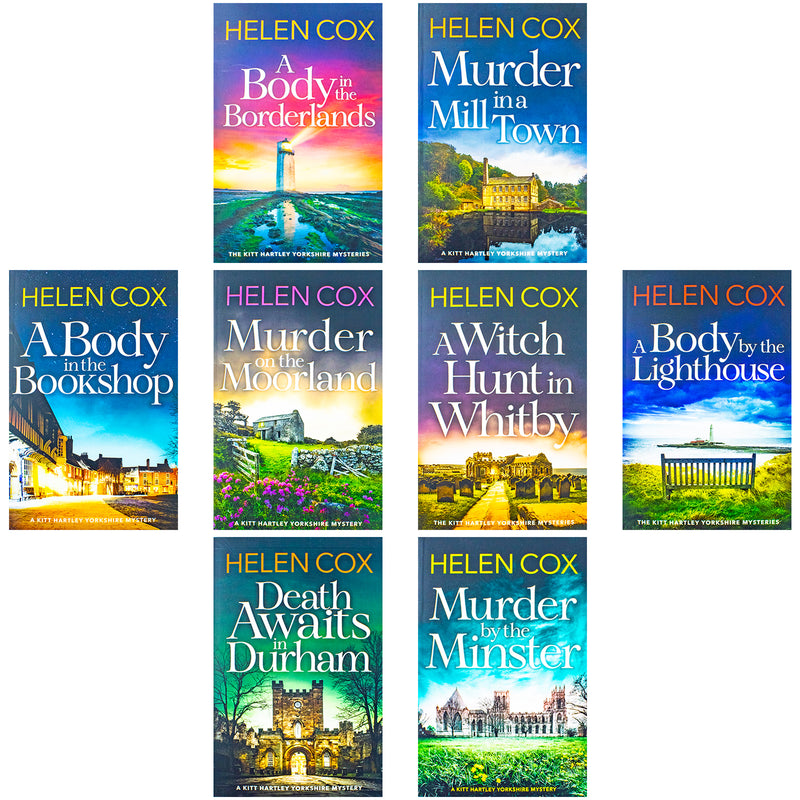 The Kitt Hartley Yorkshire Mysteries Series 8 Books Collection Set By Helen Cox (Murder by The Minster, Death Awaits in Durham, Murder in a Mill Town, A Body in the Borderlands & More)