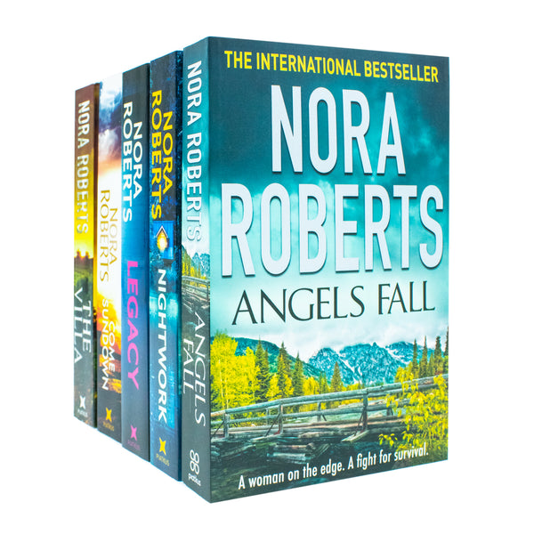 Nora Roberts 5 books set ( The Villa, Angels Fall, Nightwork, Legacy, Come Sundown)