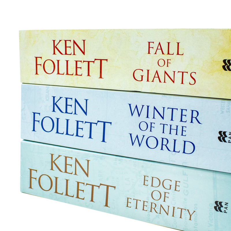 The Century Trilogy Collection 3 Books Set by Ken Follett (Fall of Giants, Winter of the World, Edge of Eternity)