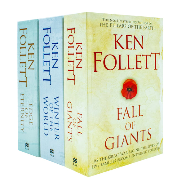 The Century Trilogy 3 Paperback Book Set by Ken Follett – Fall of Giants, Winter of the World, Edge of Eternity | Historical Fiction Bestseller