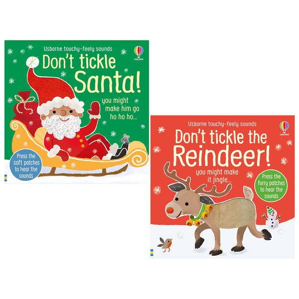 Usborne Don't Tickle Christmas Collection 2 Book Set (Don't Tickle Santa & Don't Tickle the Reindeer) by Sam Taplin