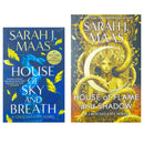 Sarah J Mass 2 Books set House of Flame and Shadow, House of Sky and Breath