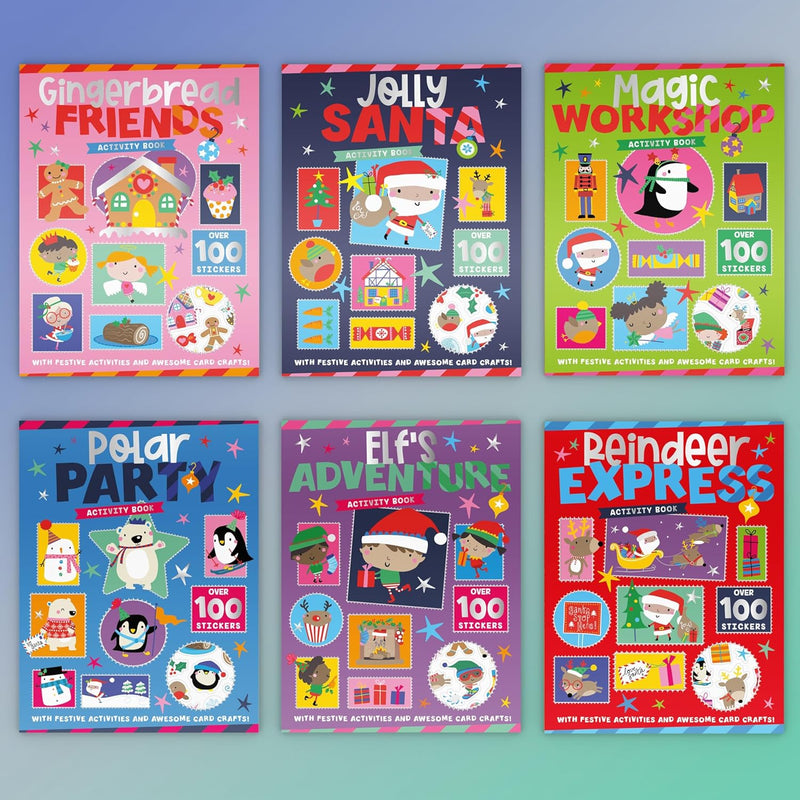 Children's Christmas Activity Fun 6 Books Collection Set