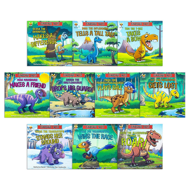 Dinosaur Tales 10 Picture Book Collection  (Alfie The Allosaurus Learn to Roar, Olivia The Oviraptor Makes A Difference & More