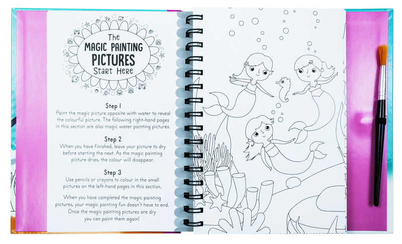 Magic Water Colouring Activity Collection 3 Book Set By Jenny Copper(Horses & Unicorns, Mermaids, Under the Sea)