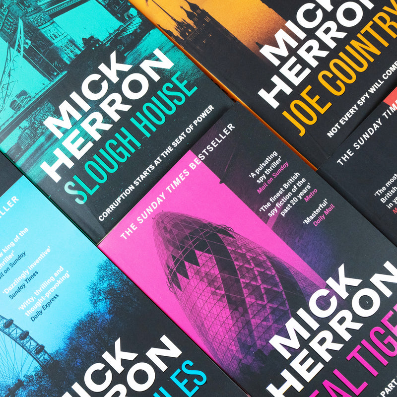 Slough House Thriller Series 8 Books Collection Set By Mick Herron | Slow Horses, Dead Lions, Real Tigers, Spook Street, London Rules, Joe Country