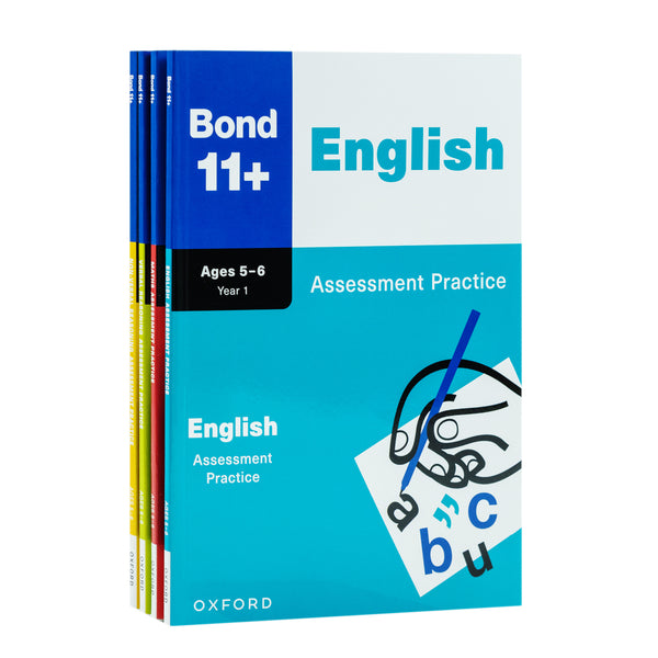 Bond 11+ Maths English Verbal Non-Verbal Reasoning Assessment Practice 5-6 years 4 Books Set (Bond Assessment Papers)