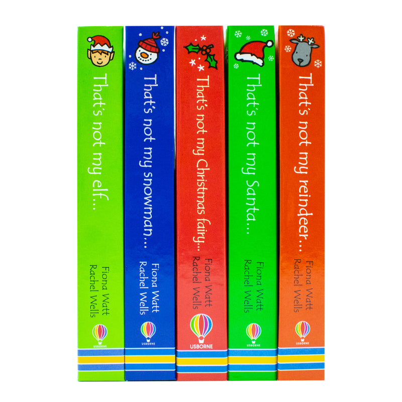 Usborne Thats Not My Christmas Series 5 Books Collection Set (Touchy-Feely Board Books) by Fiona Watt Inc That's Not My Christmas Fairy, Snowman, Elf, Santa & Reindeer