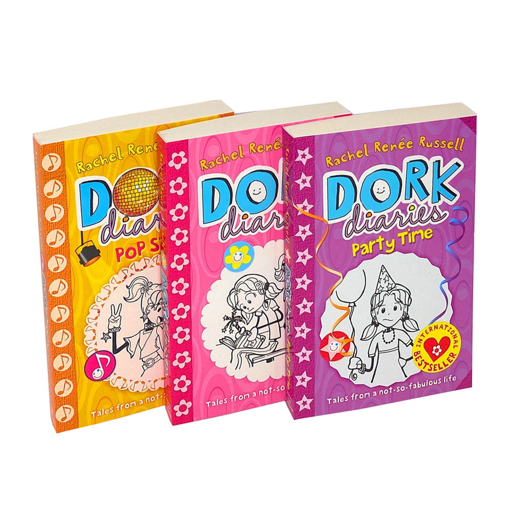 Dork Diaries 3 Books Children Collection Box Set PB By Rachel Renee Ru ...