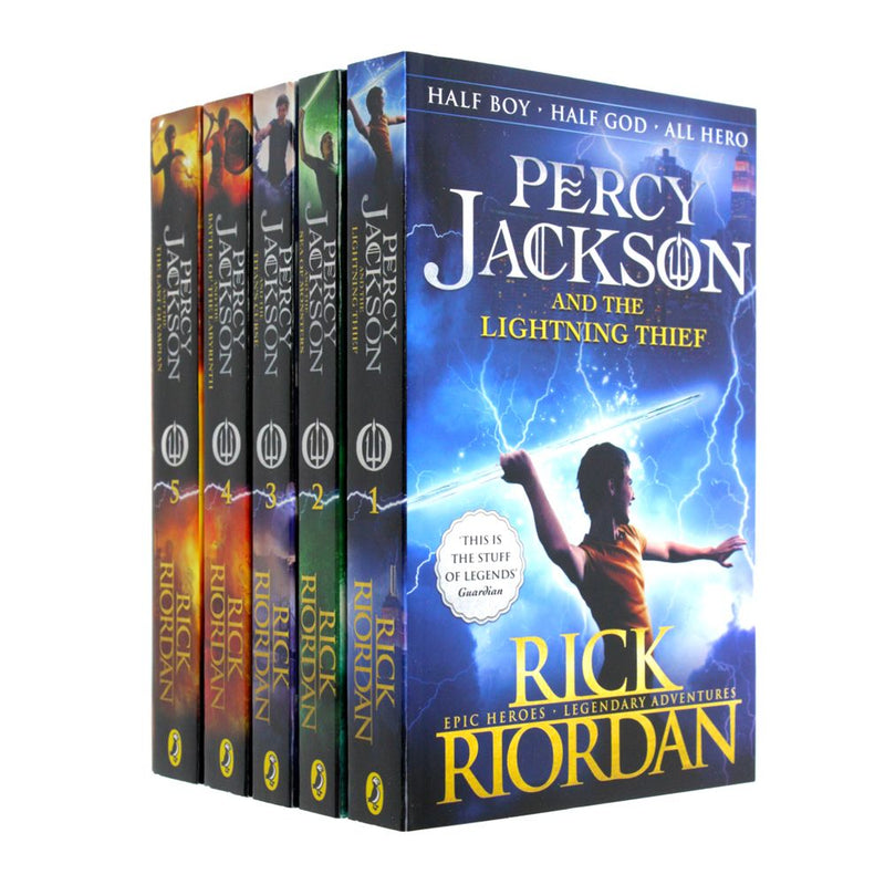 Percy Jackson and the Olympians: 5-Book Children’s Collection Set - Fantasy Adventure Series by Rick Riordan with Mythology & Epic Heroes Stories