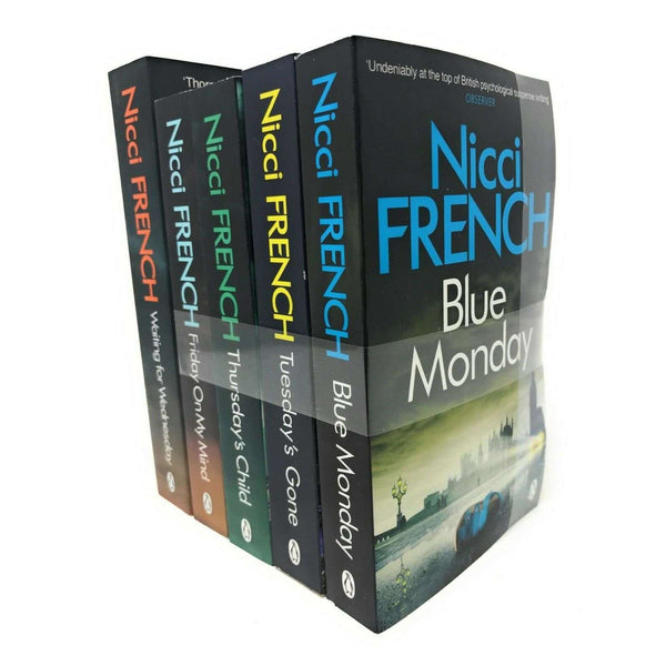 Nicci French 5 Book Set Collection Inc Blue Monday, Tuesday's Gone, Waiting For