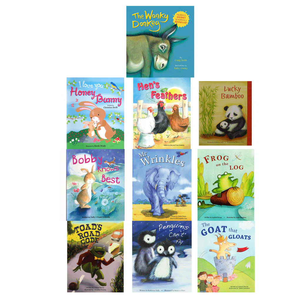 The Wonkey Donkey Alligator 10 Book Set Flat Picture Books Collection ...